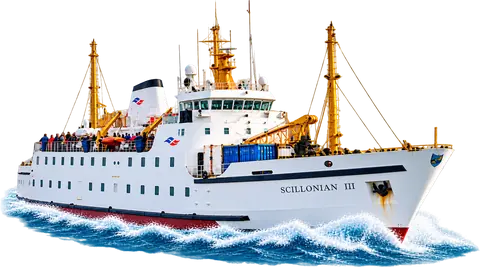 The Scillonian III at sea